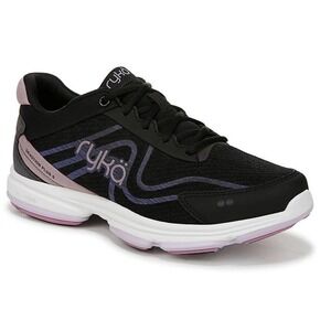Ryka Devotion Plus 5 Womens Walking Sneakers Black Purple Sz 9.5 Wide NEW